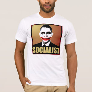 T-shirt Socialista Obama do palhaço