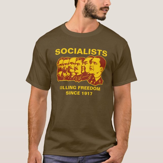 T-shirt Socialistas: Obammunist customizável! (Frente)