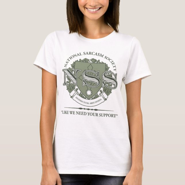 T-shirt Sociedade nacional do sarcasmo (Frente)
