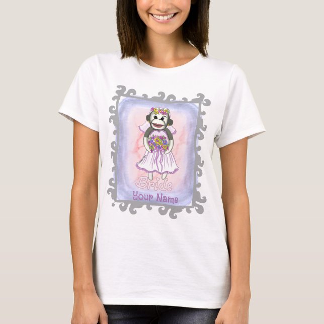 t-shirt Sock Monkey Bride (Frente)