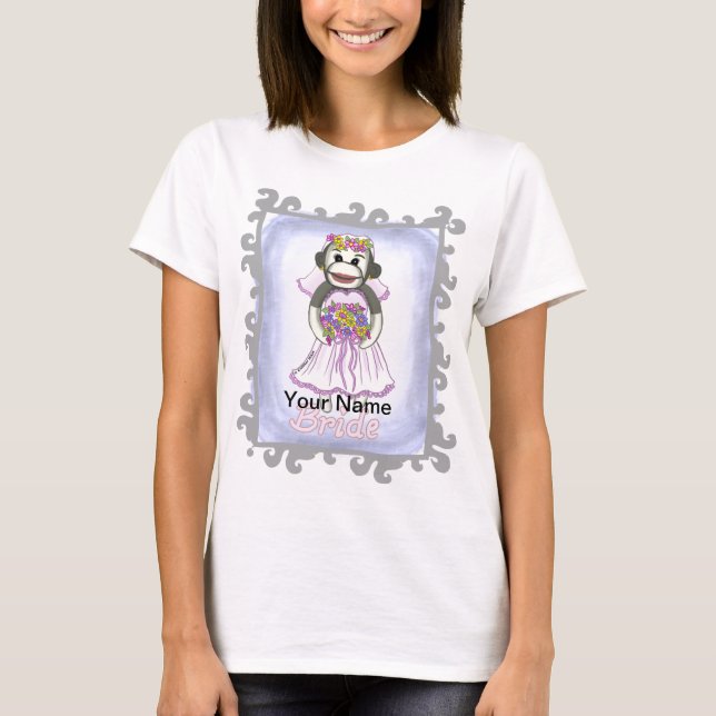 t-shirt Sock Monkey Bride (Frente)