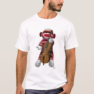 T-shirt Sock Monkey e Cello