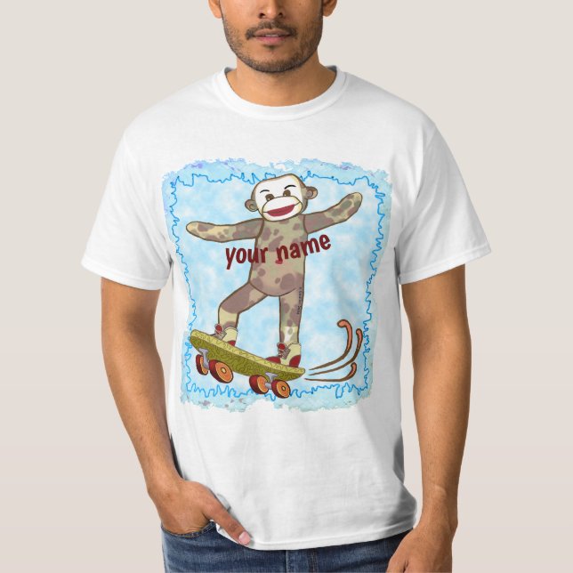t-shirt Sock Monkey Skater (Frente)