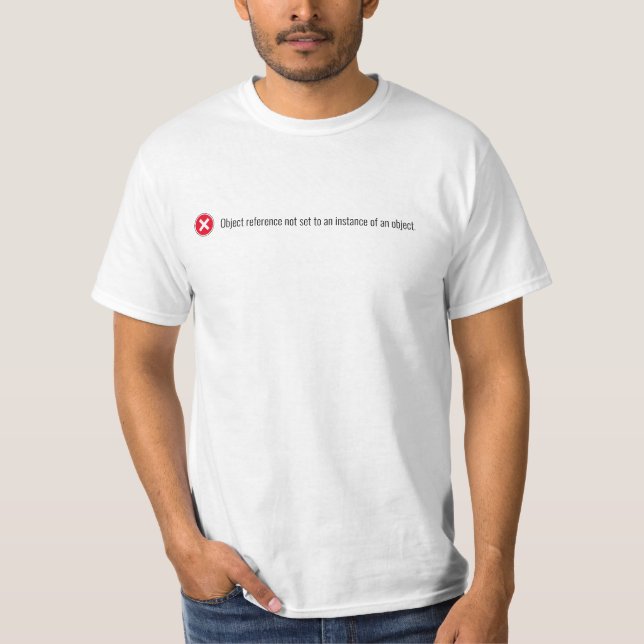 T-Shirt "Software Error Message" (Frente)