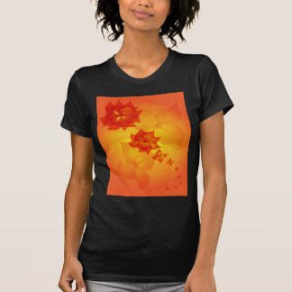 T-shirt sol da laranja do ornamento floral