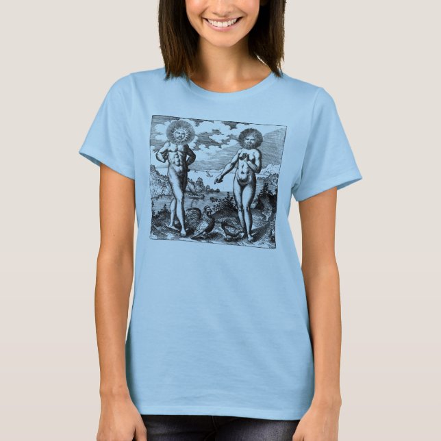 T-shirt sol & lua alquímicos (Frente)