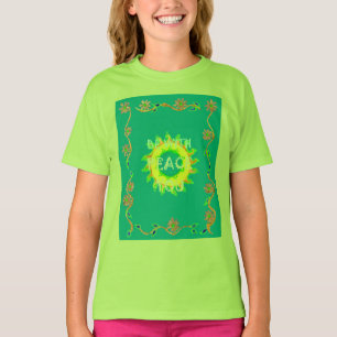 T-shirt Sol Radiante: Paz Esteja Com Você Impressão Inspir
