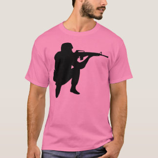 T-shirt Soldado. Preto. RIGHT-Facing.