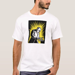 T-shirt soldadura do trabalhador do soldador