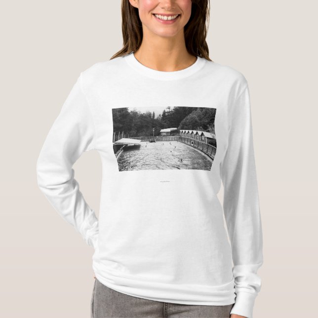 T-shirt Solenóide Duc Hot Springs, fotografia da piscina (Frente)