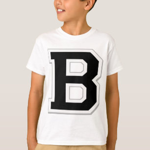 T-shirt Soletre-o para fora camisola preta inicial da