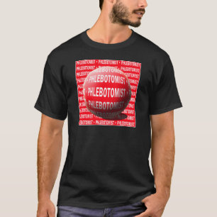 T-SHIRT SOLUÇÃO SANGUÍNEA DE ESFERA FLEBOTOMISTA