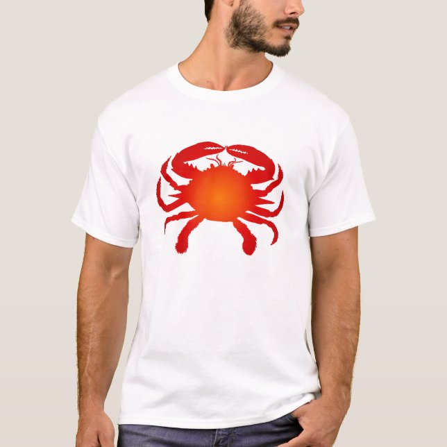 T-shirt Sombra de Caranguejo com Gradiente Laranja Vibrant (Frente)