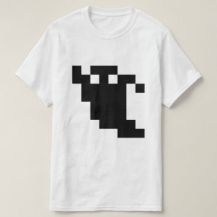 T-shirt Sombra do fantasma do pixel de 8 bocados