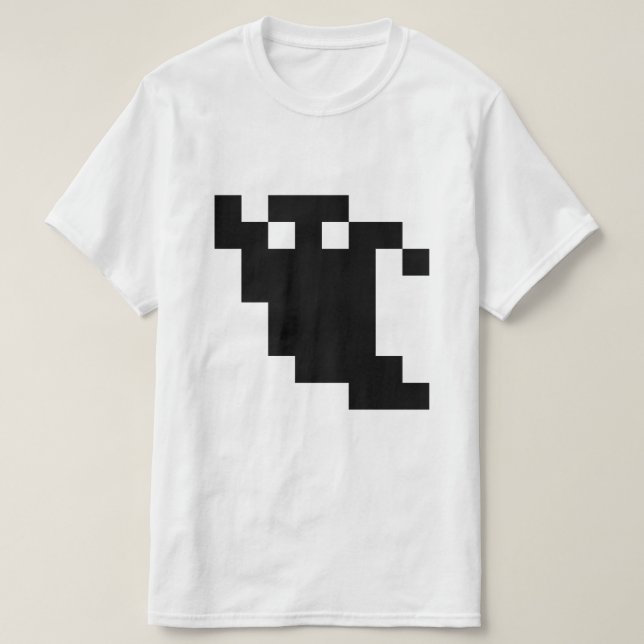 T-shirt Sombra fantasma de pixel de 8 bits (Frente do Design)
