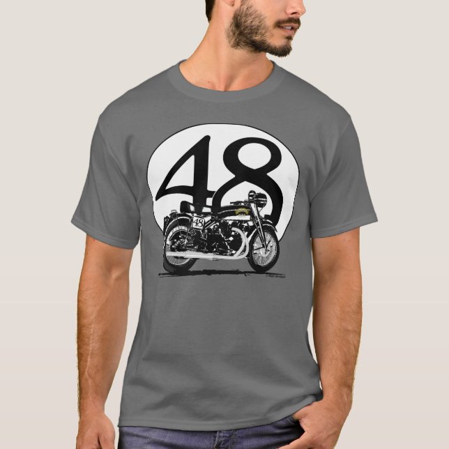 T-shirt Sombra preta de Vincent (Frente)