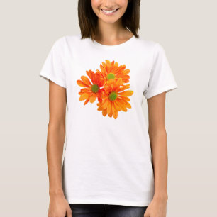 T-shirt Somente 3 Gerbera Daisy Blossoms + seu texto e sua