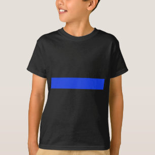 T-shirt Somente fonte de linha azul fina