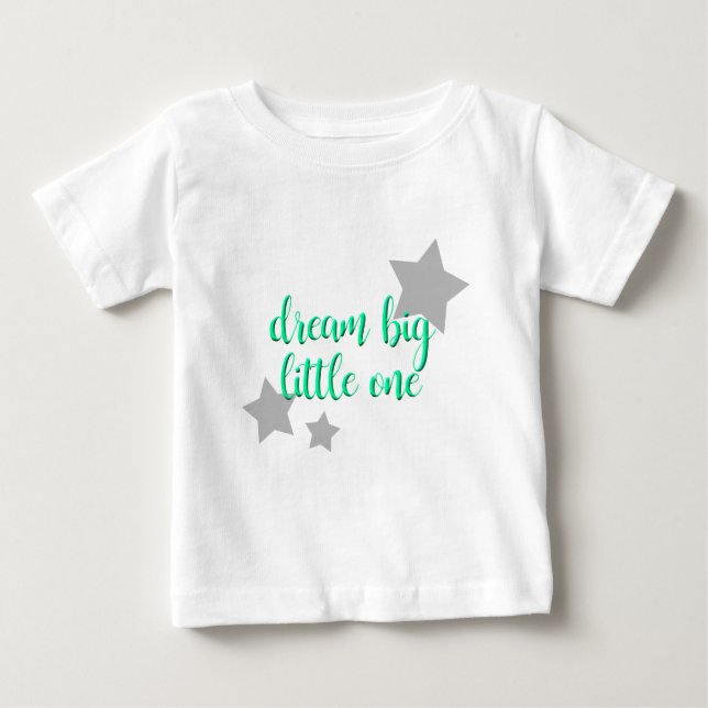 T-shirt sonhe grande pequeno um simples bebê moderno (Frente)