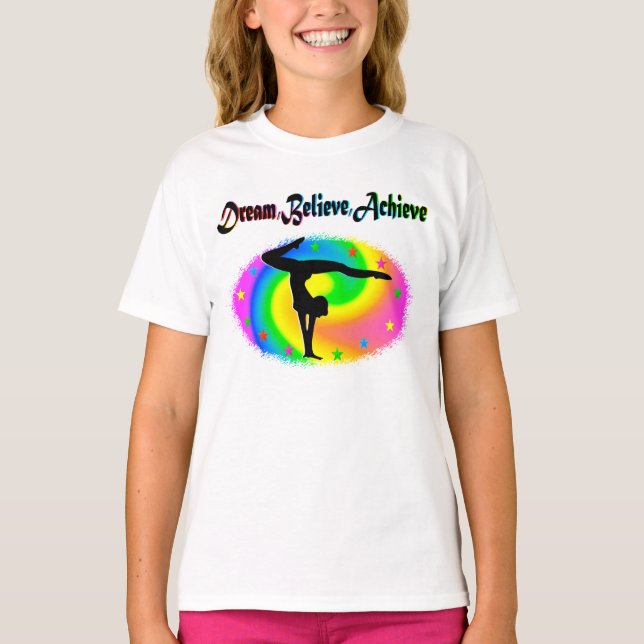 T-SHIRT SONHO, ACREDITE, E ALCANCE A DESIGN GYMNAST (Frente)