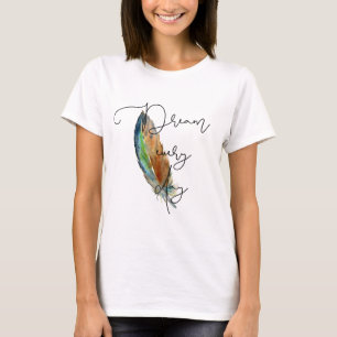 T-shirt Sonho da pena da aguarela