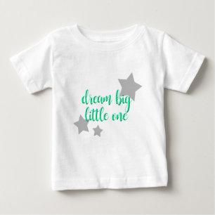 T-shirt sonho pequeno e simples bebê moderno