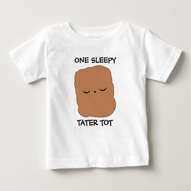 T-shirt sonolento do pequeno do tater (Frente)