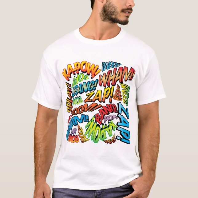 T-shirt Sons de Arte Pop de Quadrinhos (Frente)