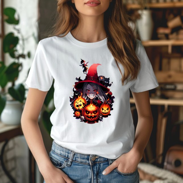T-shirt sorcière à la citrouille (Criador carregado)
