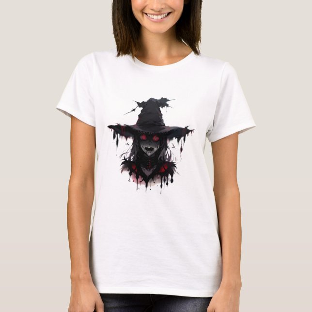 T-shirt Sorcière Horreur Halloween (Frente)