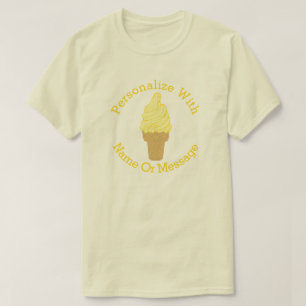 T-Shirt Sorvete Amarelo PERSONALIZADO