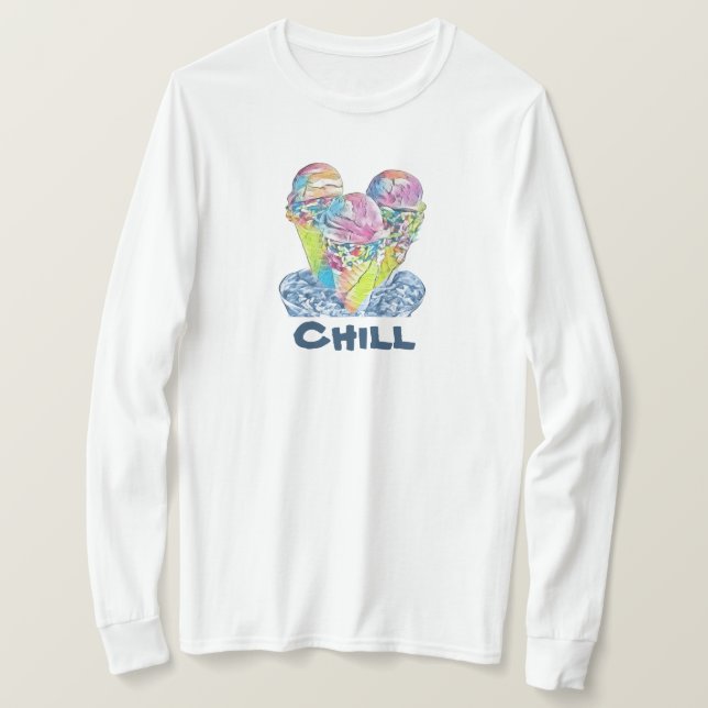 T-Shirt Sorvete de arrefecimento (Frente do Design)