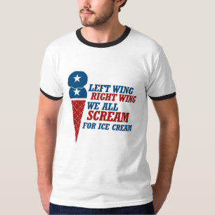 T-shirt Sorvete de Asa Esquerda e Direita - - 