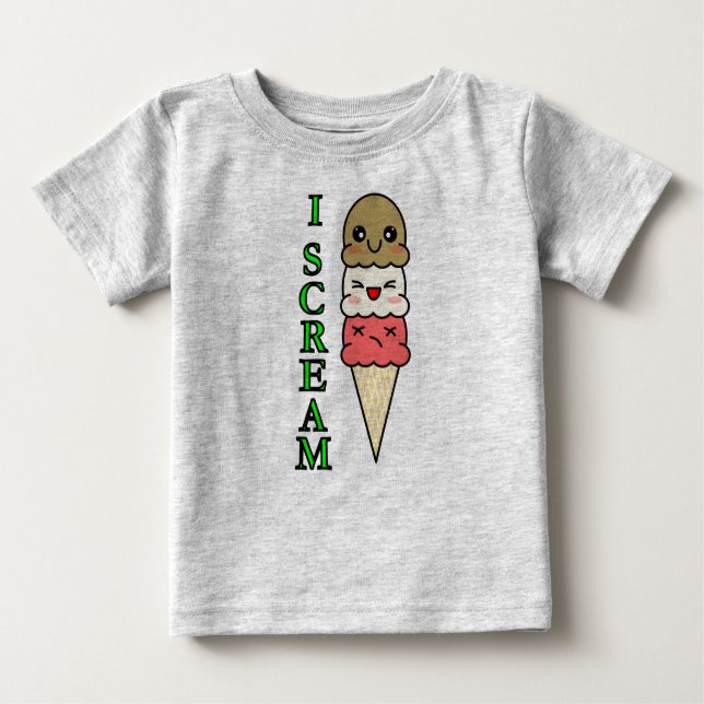 T-shirt Sorvete de Kawaii (Frente)