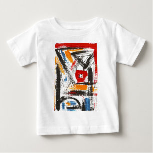 T-shirt Sótão-Mão moderna arte abstracta pintada