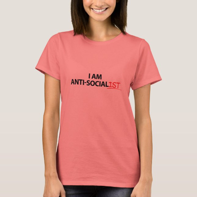 T-shirt sou anti-socialista (Frente)