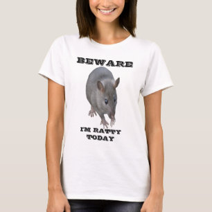 T-shirt Sou Ratty hoje Slogan T Shirt