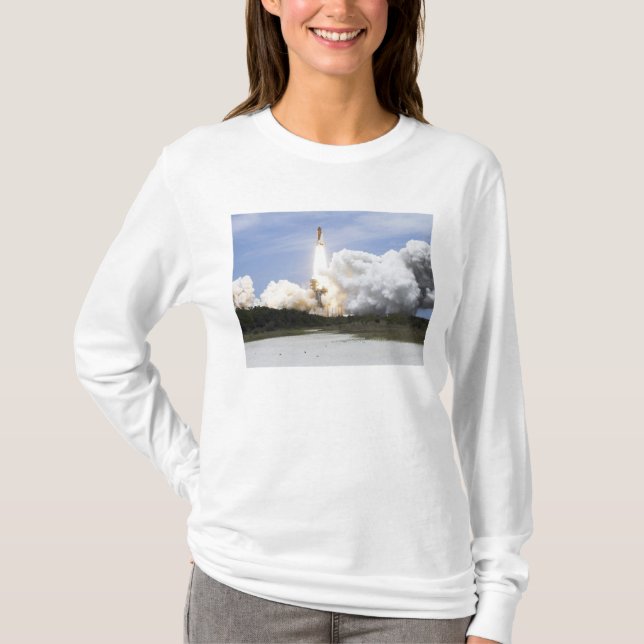 T-shirt Space Shuttle Atlantis levanta 28 (Frente)