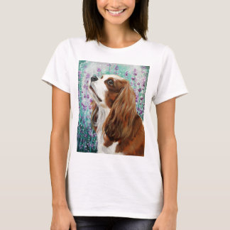 T-shirt Spaniel de rei descuidado Charles de Blenheim