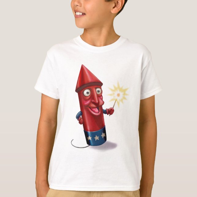T-shirt Sparkle Firecracker Toon (Frente)