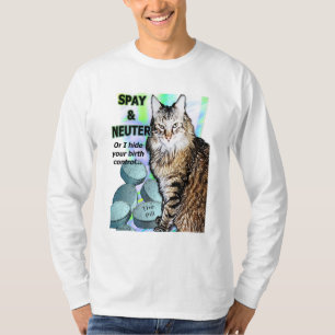 T-shirt Spay e neutralize (ou eu escondo seu controlo da