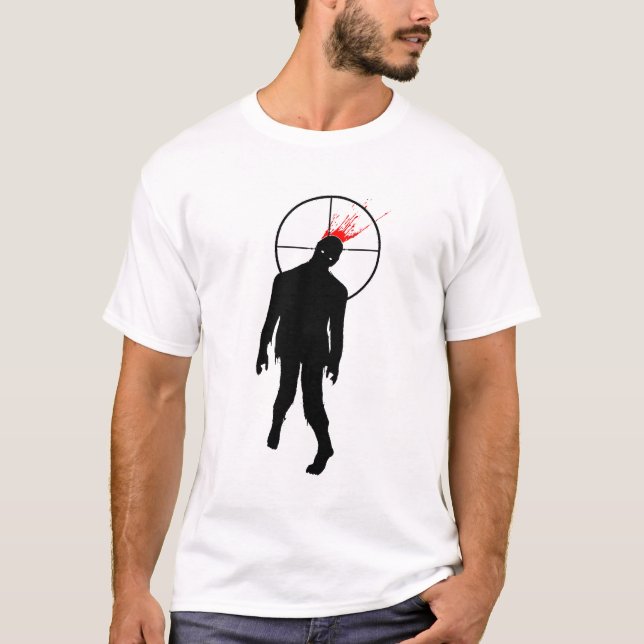 T-shirt splat do zombi - afligido (Frente)