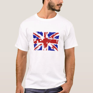 T-shirt Splatter britânico da bandeira