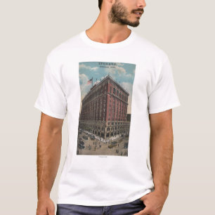 T-shirt Spokane, WA - vista do hotel de Davenport