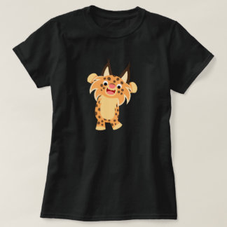 T-shirt Spunky bonito das mulheres do lince dos
