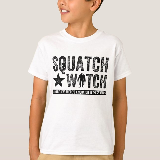 T-shirt Squatch Watch - Eu acredito (Frente)