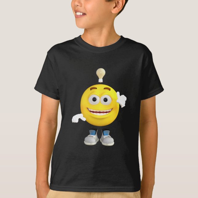 T-shirt Sr. Brainy que o Emoji esse ama pensar (Frente)
