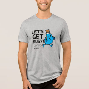 T-shirt Sr. Busy Vamos Obter Texto Preto Ocupado