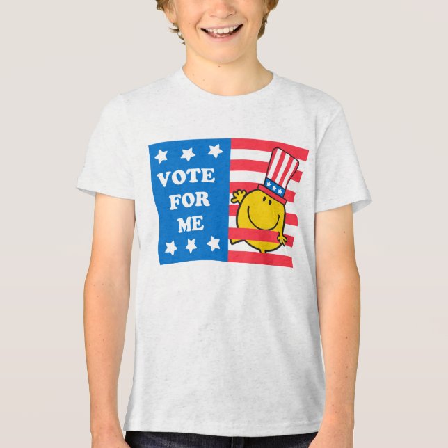 T-shirt Sr. Happy Vote Em Mim Flag (Frente)
