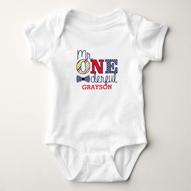 T-shirt Sr. ONEGreat Baby Romper - Primeiro Aniversário (Frente)
